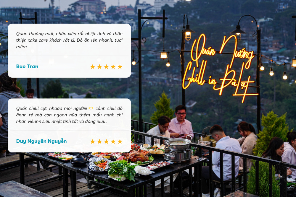 Thực đơn nướng đa dạng, từ thịt heo, bò đến hải sản tươi ngon, mỗi món ăn đều được chế biến cầu kỳ, mang lại hương vị đậm đà khó quên